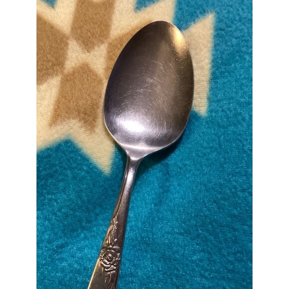 Oneida Ltd Stainless Premier La Rose Serving Spoon Server Wm A. Rogers - Picture 3 of 10